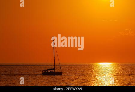 Coucher de soleil à Gallipoli - Salento, Puglia, Italie Banque D'Images