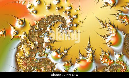 Infini Mandelbrot Fractal Zoom Art coloré rendu Résumé Science mathématique Art Banque D'Images