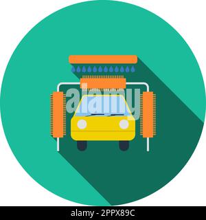 L'icône de lavage de voiture Illustration de Vecteur