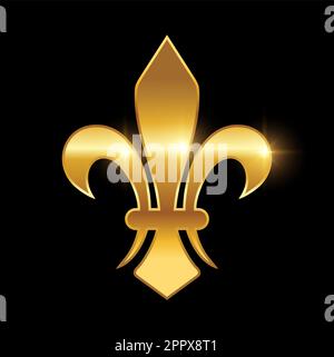 Logo Golden Fleur de LIS Illustration de Vecteur