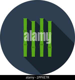 Icône Bamboo branches Illustration de Vecteur