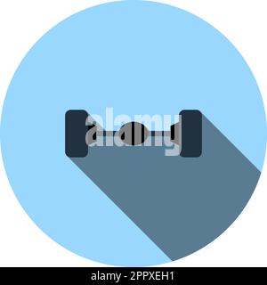 Icône de l'essieu arrière du véhicule Illustration de Vecteur