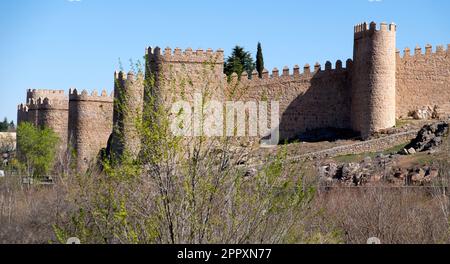 Les murs d'Avila, Espagne Banque D'Images