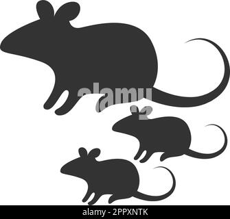 Illustration du logo de l'icône rats Illustration de Vecteur