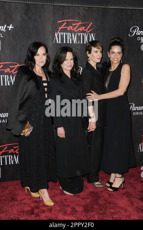 Los Angeles, Californie. 24th avril 2023. Carla Gallo, Elizabeth Reaser, Sarah Paulson, Amanda Peet aux arrivées pour la première DE LA SÉRIE D'ATTRACTIONS FATALES, SilverScreen Theatre au Pacific Design Centre, Los Angeles, CA 24 avril 2023. Crédit : Elizabeth Goodenough/Everett Collection/Alay Live News Banque D'Images