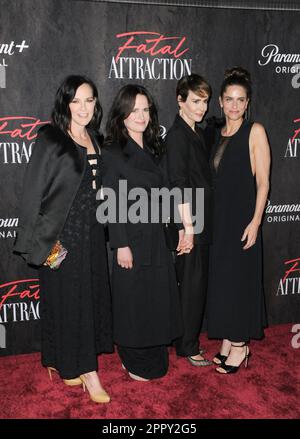 Los Angeles, Californie. 24th avril 2023. Carla Gallo, Elizabeth Reaser, Sarah Paulson, Amanda Peet aux arrivées pour la première DE LA SÉRIE D'ATTRACTIONS FATALES, SilverScreen Theatre au Pacific Design Centre, Los Angeles, CA 24 avril 2023. Crédit : Elizabeth Goodenough/Everett Collection/Alay Live News Banque D'Images