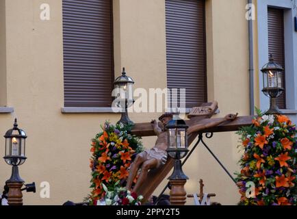 Procession de la semaine Sainte à Leon, Espagne Banque D'Images