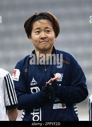 Linköpings no 29 Yuka Momiki pendant le match de football de lundi dans l'OBOS Damallsvenskan entre Linköping FC-Hammarby IF à l'arène Bilbörsen, Linköping, Suède. Banque D'Images