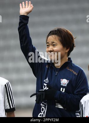 Linköpings no 29 Yuka Momiki pendant le match de football de lundi dans l'OBOS Damallsvenskan entre Linköping FC-Hammarby IF à l'arène Bilbörsen, Linköping, Suède. Banque D'Images