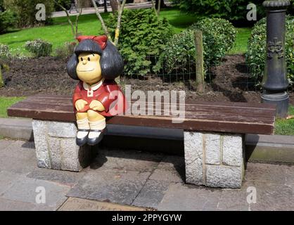 Statue de Mafalda à Oviedo, Espagne Banque D'Images