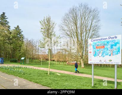 Coronation Park, Corby, Angleterre. Banque D'Images