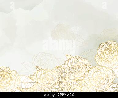 Cadre fleuri décoratif dessiné à la main Illustration de Vecteur