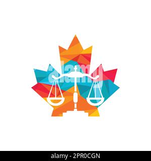 Logo vectoriel en droit du Canada. Concept de logo vectoriel de cabinet d'avocats. Illustration de Vecteur
