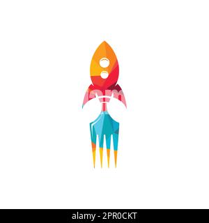 Illustration du logo « Rocket Food ». Modèle de logo de livraison rapide de produits alimentaires. Illustration de Vecteur