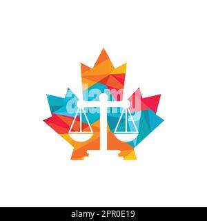 Logo vectoriel en droit du Canada. Concept de logo vectoriel de cabinet d'avocats. Illustration de Vecteur