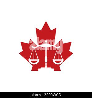 Logo vectoriel en droit du Canada. Concept de logo vectoriel de cabinet d'avocats. Illustration de Vecteur
