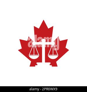 Logo vectoriel en droit du Canada. Concept de logo vectoriel de cabinet d'avocats. Illustration de Vecteur