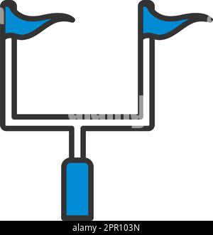 Icône American football Goal Post Illustration de Vecteur