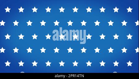Composition d'étoiles blanches sur fond bleu Banque D'Images