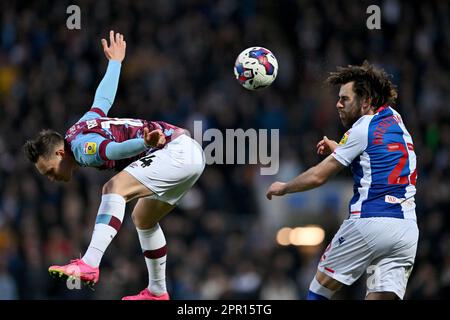 Blackburn, Royaume-Uni. 25th avril 2023. Ben Brereton Diaz, de Blackburn Rovers, dirige le ballon lors du match du championnat Sky Bet à Ewood Park, Blackburn. Crédit photo à lire: Gary Oakley/Sportimage crédit: Sportimage Ltd/Alay Live News Banque D'Images