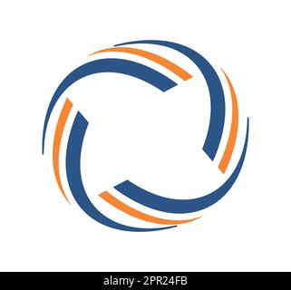 Logo Swoosh de la souris sur l'icône représentant un cercle Illustration de Vecteur