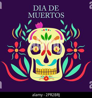 El dia de Muertos, le jour des morts du Mexique Illustration de Vecteur