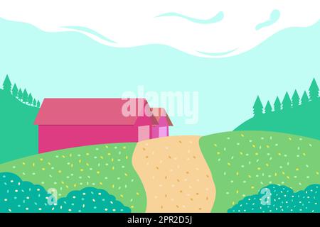 Illustration Panorama paysage Illustration de Vecteur