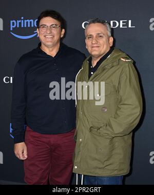 Culver City, États-Unis. 25th avril 2023. Anthony Russo et Joe Russo arrivent au tapis rouge de la « Citadelle » de Prime Video, à Los Angeles, au Culver Theatre, sur 25 avril 2023, à Culver City, en Californie. © Tammie Arroyo/AFF-USA.com crédit: AFF/Alamy Live News Banque D'Images