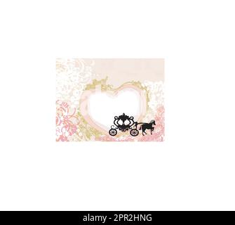 Transport - design vintage floral background Illustration de Vecteur