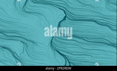 Arrière-plan abstrait bleu et turquoise. Design d'art numérique. Toile de fond à rayures modernes. Rayures ondulées de couleur bleue sur texture verte. Banque D'Images