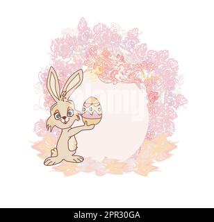 Illustration de l'heureux lapin de Pâques oeufs comptable Illustration de Vecteur