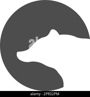 Illustration du logo de l'icône ours Illustration de Vecteur