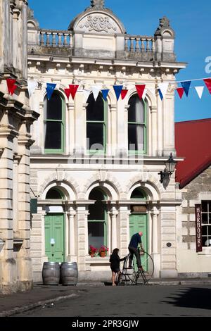 Entrepôts et bâtiments commerciaux, Harbour Street, Oamaru, North Otago, South Island, Nouvelle-Zélande Banque D'Images