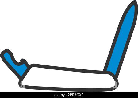 Icône du couteau à lame rétractable Illustration de Vecteur