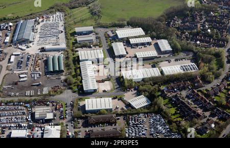 Vue aérienne de Zenith Business Park, Barnsley, South Yorkshire Banque D'Images