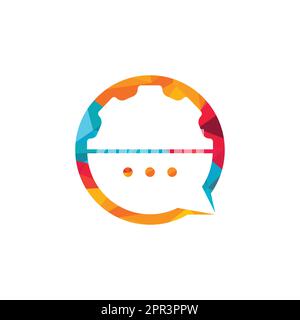Modèle de conception de logo Gear chat Vector. Logo Gear Bubble chat Vector. Illustration de Vecteur