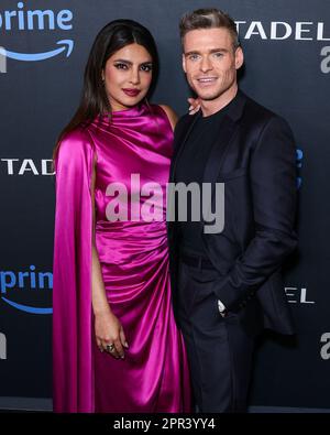 CULVER CITY, LOS ANGELES, CALIFORNIE, États-Unis - AVRIL 25 : Priyanka Chopra Jonas et Richard Madden arrivent à Los Angeles Red Carpet and Fan screening pour la saison 1 de la « Citadelle » d'Amazon Prime Video qui s'est tenue au Culver Theatre sur 25 avril 2023 à Culver City, Los Angeles, Californie, États-Unis. (Photo de Xavier Collin/image Press Agency) Banque D'Images