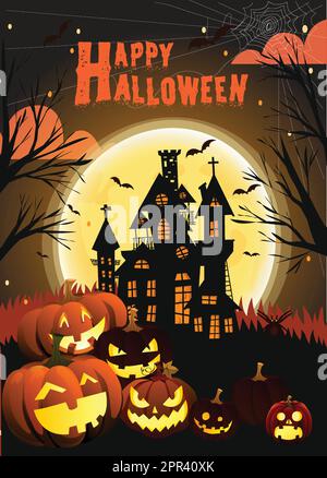 Motif Halloween avec citrouilles Illustration de Vecteur