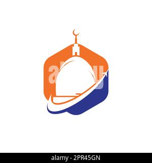 Logo de voyage et de voyage islamique. Illustration de Vecteur