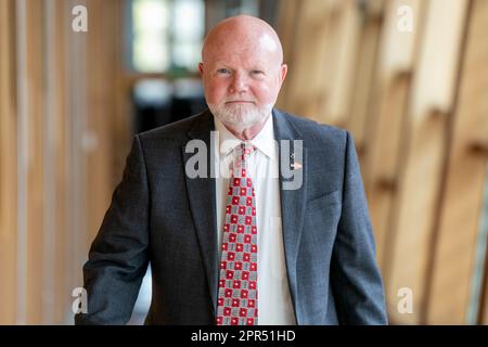 Colin Beattie, ancien trésorier du SNP, au Parlement écossais, à Édimbourg. Date de la photo: Mercredi 26 avril 2023. Banque D'Images