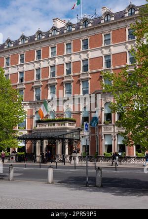 The Shelbourne Hotel dans la ville de Dublin, Irlande. Banque D'Images