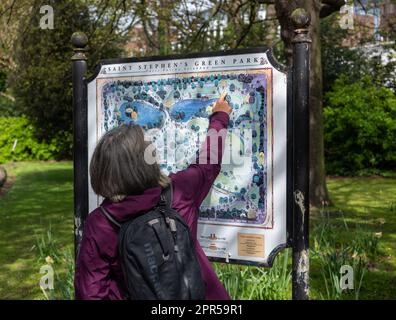 St. Stephens Green à Dublin, Irlande. Banque D'Images