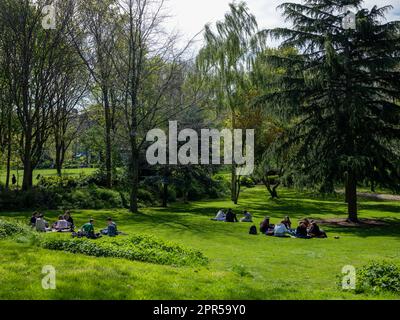 Merrion Square à Dublin, Irlande. Banque D'Images