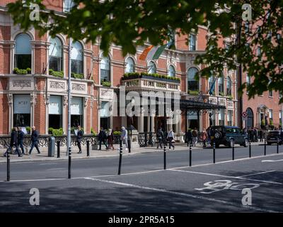 The Shelbourne Hotel dans la ville de Dublin, Irlande. Banque D'Images