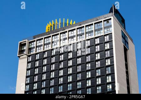 Bâtiment de logement étudiant de Novel Bridle Works, Cathedral Street, Glasgow, Écosse, Royaume-Uni, Europe Banque D'Images