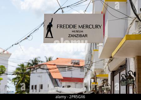 Maison de naissance de Freddie Mercury à Stone Town, Zanzibar, Tanzanie Banque D'Images