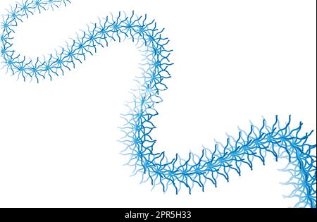 Fond d'onde bleue abstrait que vous pouvez utiliser dans toutes les conceptions telles que médicale, science, technologie, etc Arrière-plan d'onde épaisse isolé sur transparent Banque D'Images