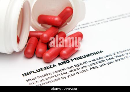 La grippe et la pneumonie Banque D'Images