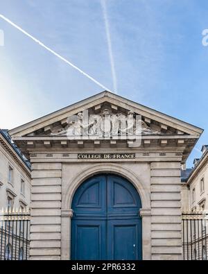 Vue extérieure du collège de paris, de l'université de la sorbonne, de paris, en france Banque D'Images