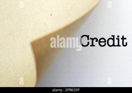 Notion de crédit Banque D'Images